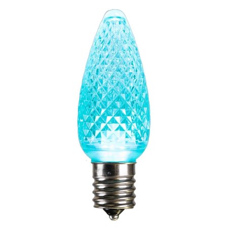 VICKERMAN 0.96 watt C9 Faceted LED Teal Replacement Bulb 25 per Bag XLEDC9L-25